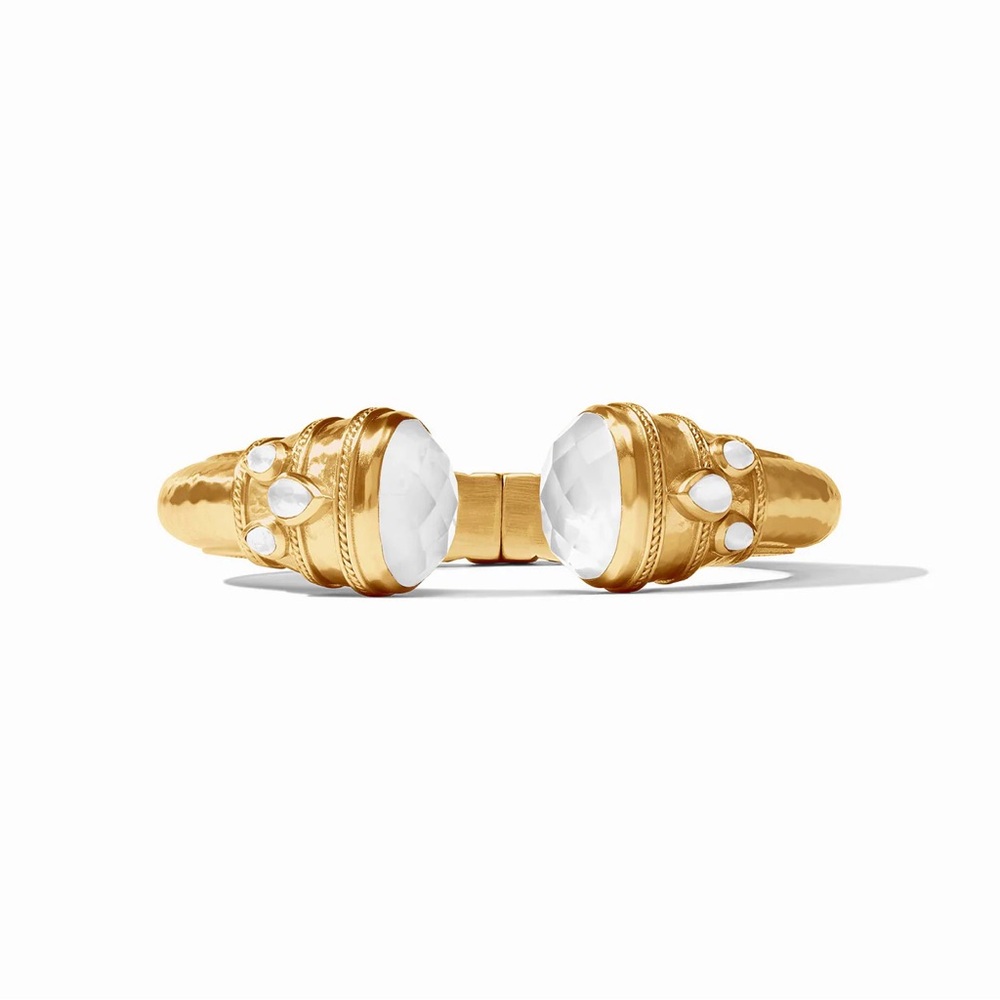 Julie Vos Cannes Cuff - iridescent crystal clear